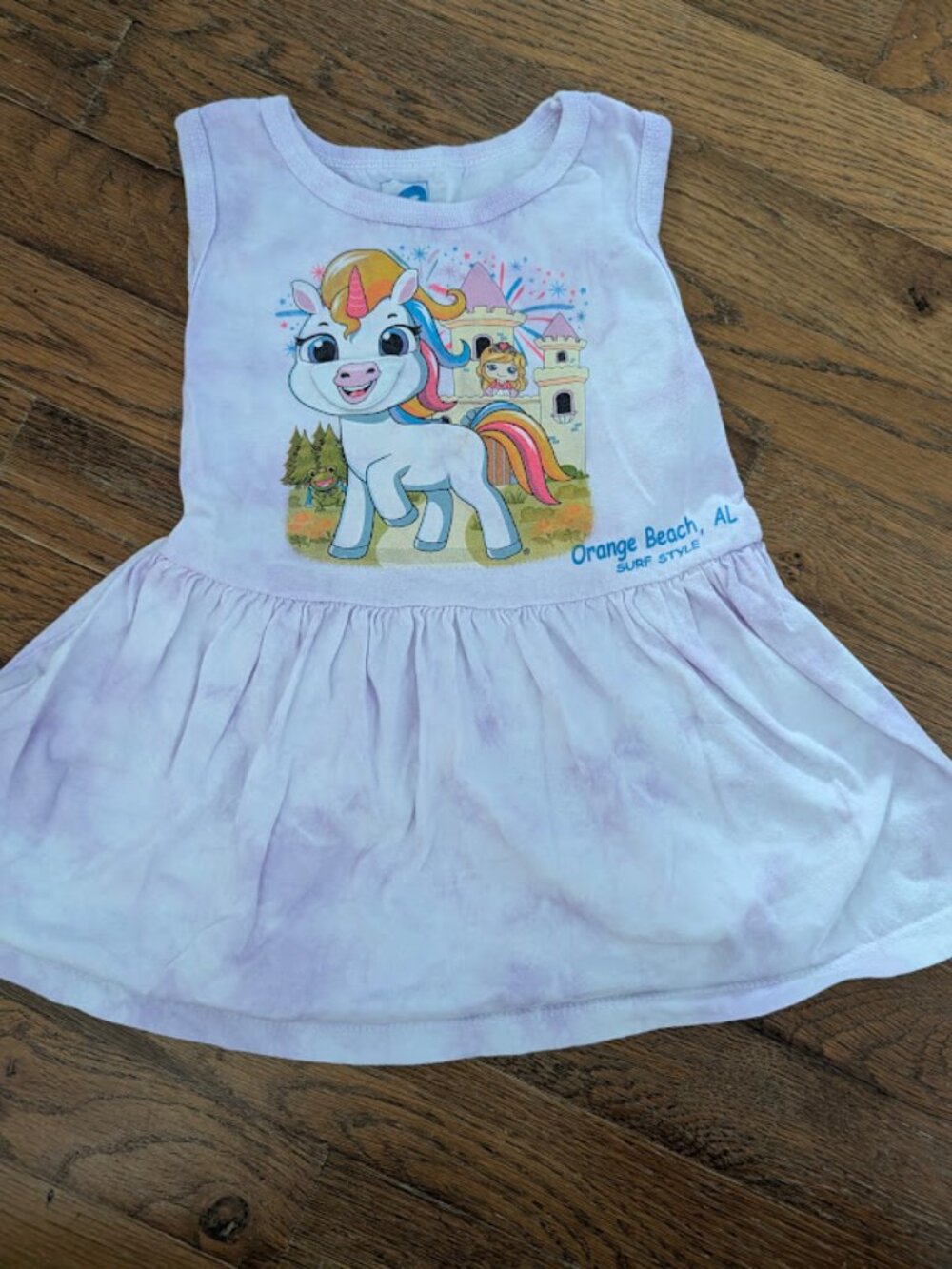 Unicorn Princess Tank Top Summer Play Dress Orange Beach, AL 2T